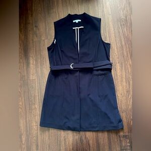 Antonio Melani Women's Sleeveless Blazer Vest Navy Blue Size L